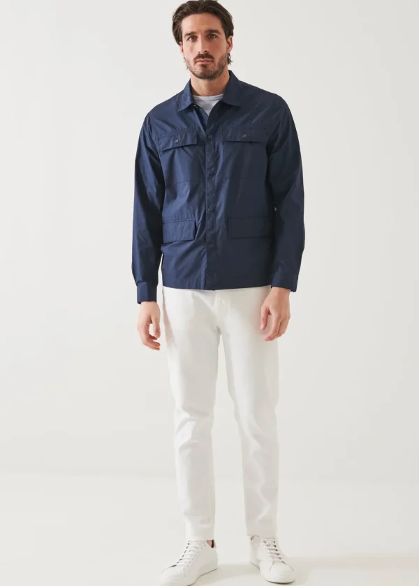 PATRICK ASSARAF Nylon Flap Pocket Shirt Jacket | Men Outerwear