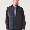 PATRICK ASSARAF Nylon Quilted Mix Media Shirt Jacket | Men Shirt Jackets