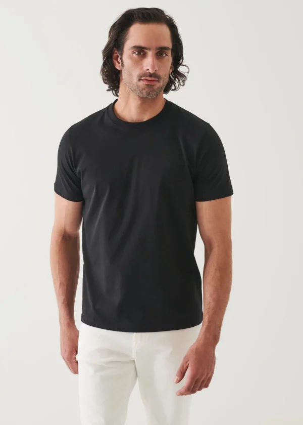 PATRICK ASSARAF Organic Pima Cotton High Neck T-Shirt | Men T-Shirts