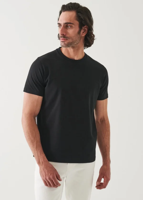 PATRICK ASSARAF Organic Pima Cotton High Neck T-Shirt | Men T-Shirts