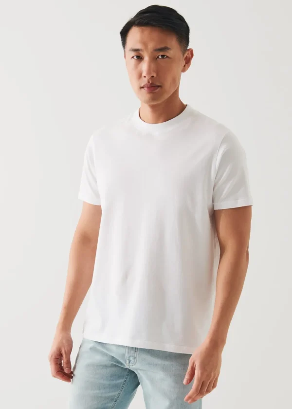 PATRICK ASSARAF Organic Pima Cotton High Neck T-Shirt | Men T-Shirts