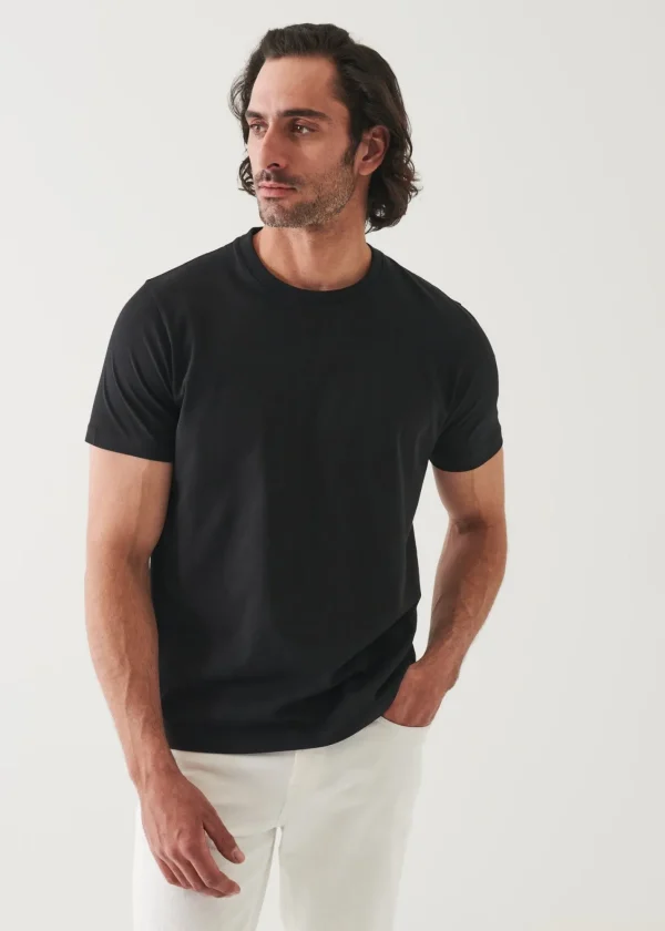 PATRICK ASSARAF Organic Pima Cotton High Neck T-Shirt | Men T-Shirts