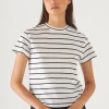 PATRICK ASSARAF Organic Pima Cotton Striped Baby T-Shirt | Women T-Shirts