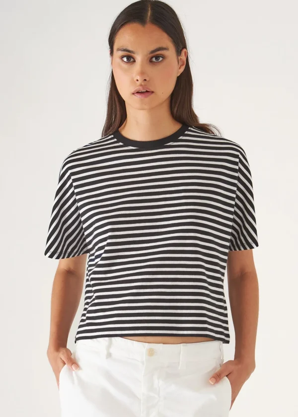 PATRICK ASSARAF Organic Pima Cotton Stripe Dolman T-Shirt | Women T-Shirts