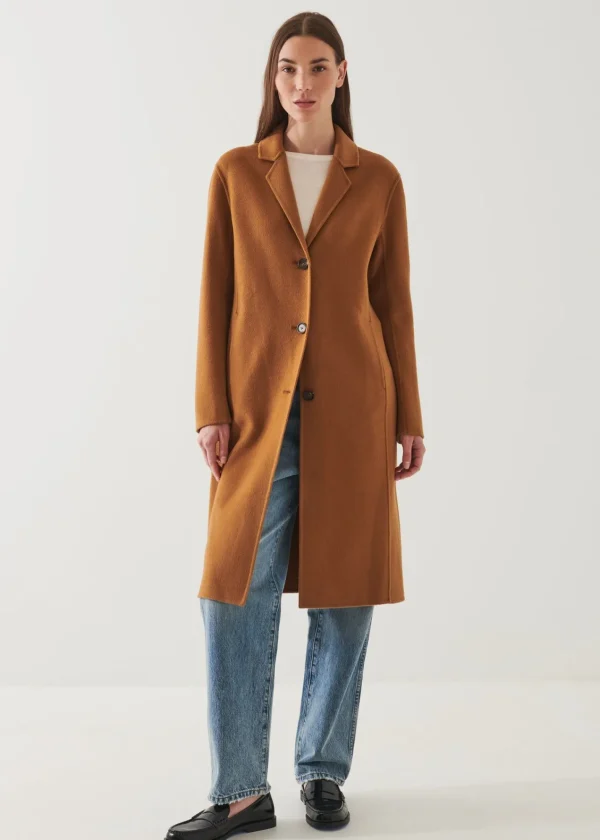 PATRICK ASSARAF Oversized Single Breasted Wool Coat | Women Outerwear