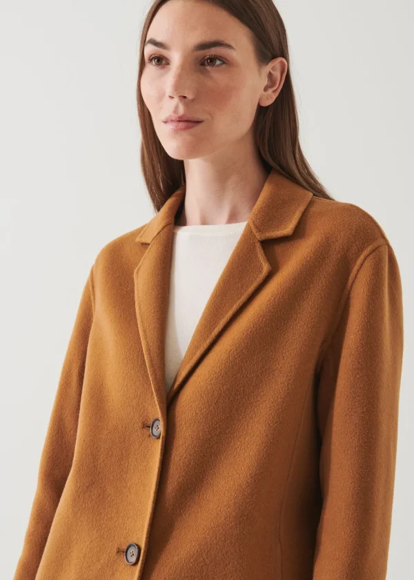 PATRICK ASSARAF Oversized Single Breasted Wool Coat | Women Outerwear