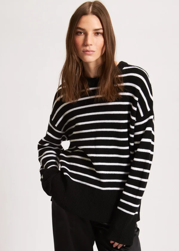 PATRICK ASSARAF Oversized Striped Crewneck | Women Knitwear