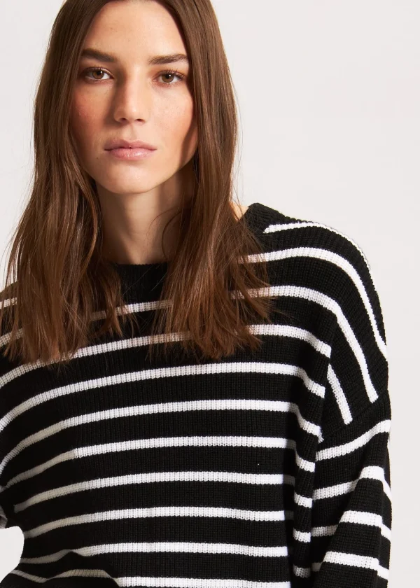 PATRICK ASSARAF Oversized Striped Crewneck | Women Knitwear