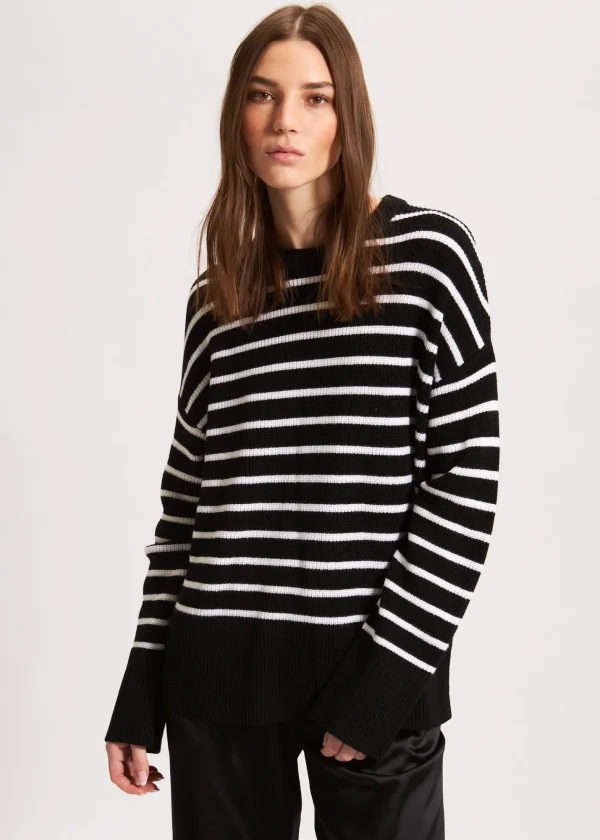 PATRICK ASSARAF Oversized Striped Crewneck | Women Knitwear