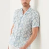 PATRICK ASSARAF Palm Tree Print Linen Shirt | Men Shirts