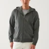 PATRICK ASSARAF Pima Cotton French Terry Zip-Up Hoodie | Men Sweatshirts & Hoodies