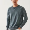 PATRICK ASSARAF Pima Cotton French Terry Vintage Wash Sweatshirt | Men Sweatshirts & Hoodies