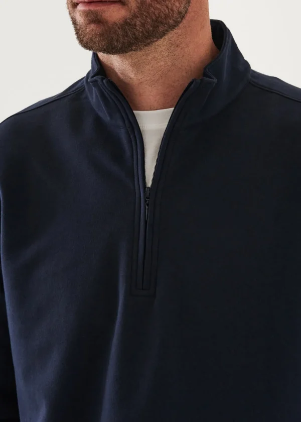 PATRICK ASSARAF Pima Cotton French Terry Quarter Zip | Men Sweatshirts & Hoodies