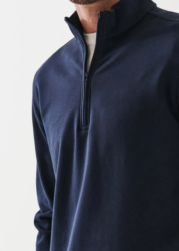 PATRICK ASSARAF Pima Cotton French Terry Quarter Zip | Men Sweatshirts & Hoodies