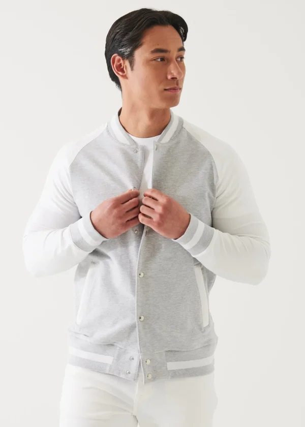 PATRICK ASSARAF Pima Cotton French Terry Bomber Jacket | Men Outerwear