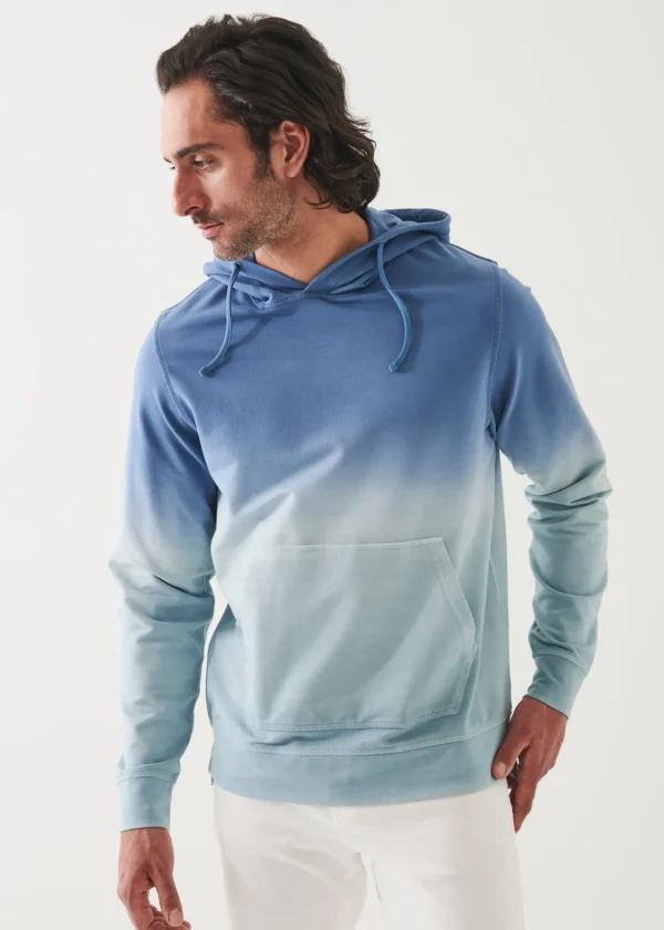 PATRICK ASSARAF Pima Cotton French Terry Degrade Popover Hoodie | Men Sweatshirts & Hoodies