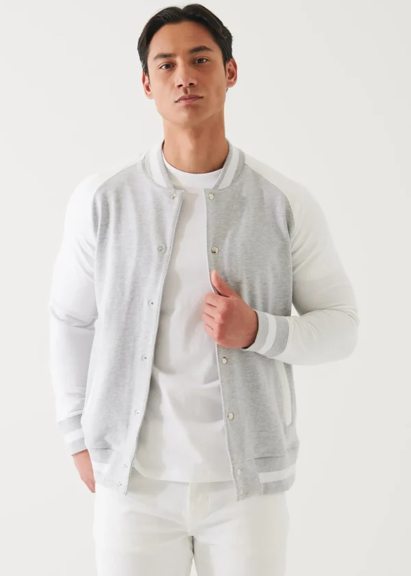 PATRICK ASSARAF Pima Cotton French Terry Bomber Jacket | Men Outerwear