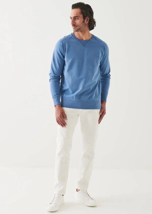 PATRICK ASSARAF Pima Cotton French Terry Soft Wash Sweatshirt | Men Sweatshirts & Hoodies