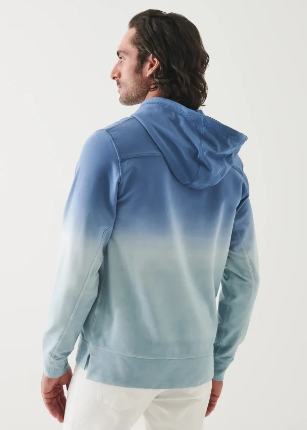 PATRICK ASSARAF Pima Cotton French Terry Degrade Popover Hoodie | Men Sweatshirts & Hoodies