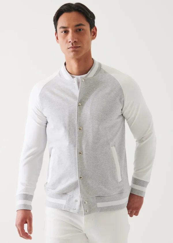 PATRICK ASSARAF Pima Cotton French Terry Bomber Jacket | Men Outerwear