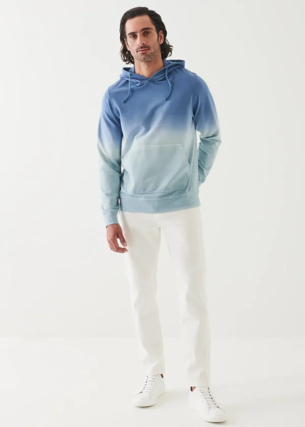 PATRICK ASSARAF Pima Cotton French Terry Degrade Popover Hoodie | Men Sweatshirts & Hoodies