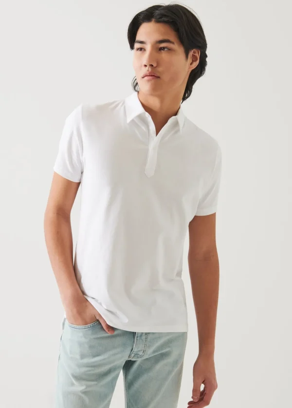 PATRICK ASSARAF Pima Cotton Short Sleeve Polo | Men Polos