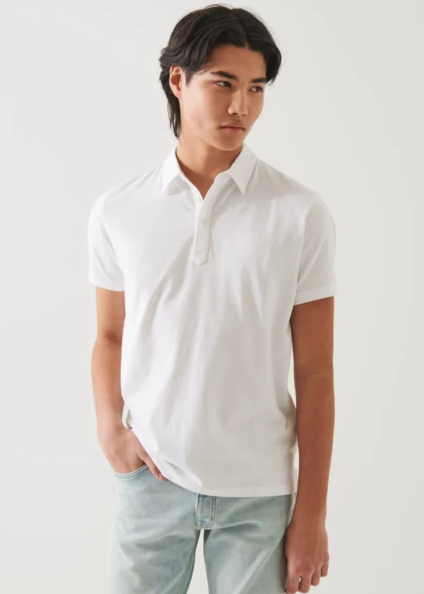 PATRICK ASSARAF Pima Cotton Short Sleeve Polo | Men Polos