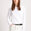 PATRICK ASSARAF Pima Cotton Stretch Boyfriend Long Sleeve | Women T-Shirts