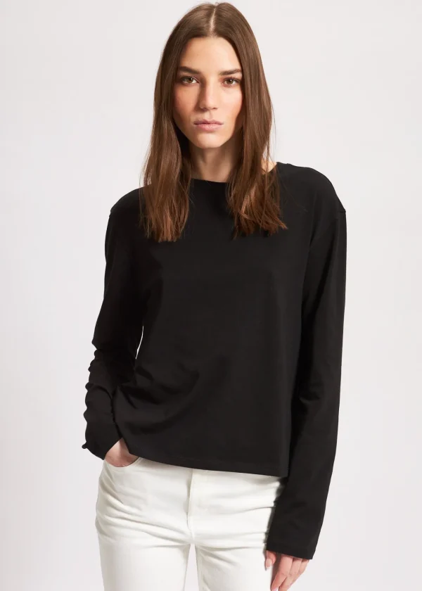 PATRICK ASSARAF Pima Cotton Stretch Boyfriend Long Sleeve | Women T-Shirts