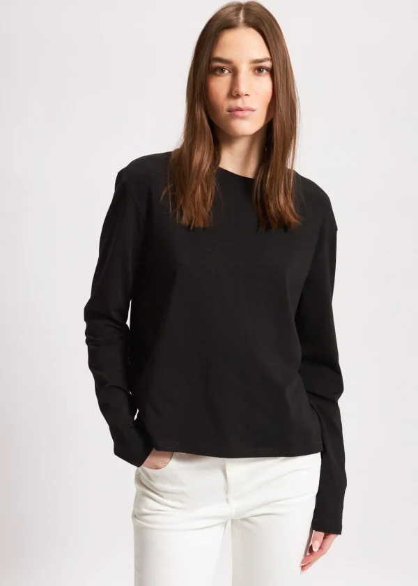 PATRICK ASSARAF Pima Cotton Stretch Boyfriend Long Sleeve | Women T-Shirts