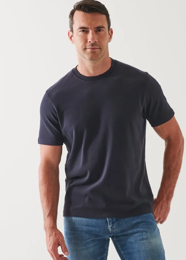 PATRICK ASSARAF Pima Cotton Stretch Brushed T-Shirt | Men T-Shirts