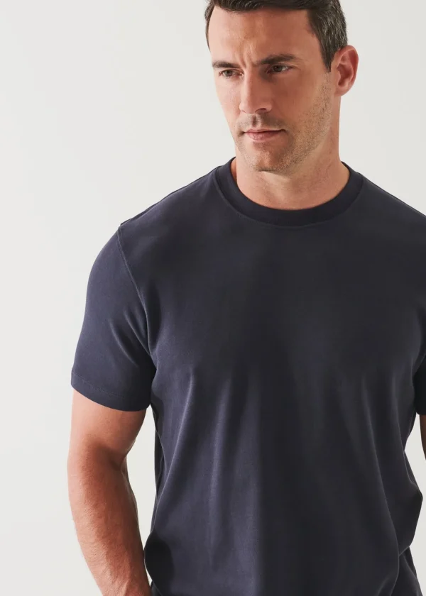 PATRICK ASSARAF Pima Cotton Stretch Brushed T-Shirt | Men T-Shirts