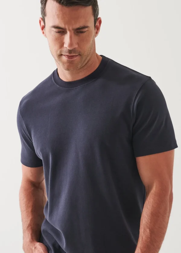 PATRICK ASSARAF Pima Cotton Stretch Brushed T-Shirt | Men T-Shirts