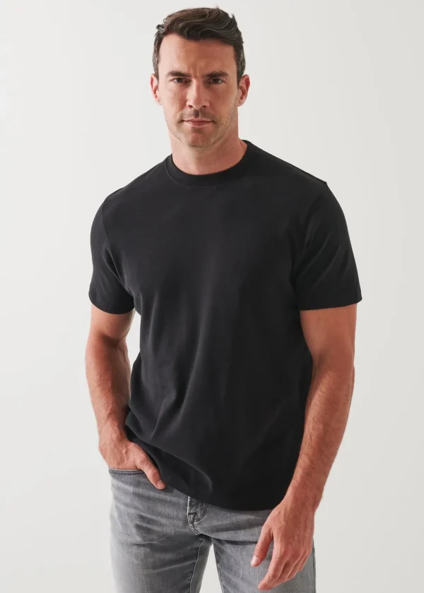 PATRICK ASSARAF Pima Cotton Stretch Brushed T-Shirt | Men T-Shirts