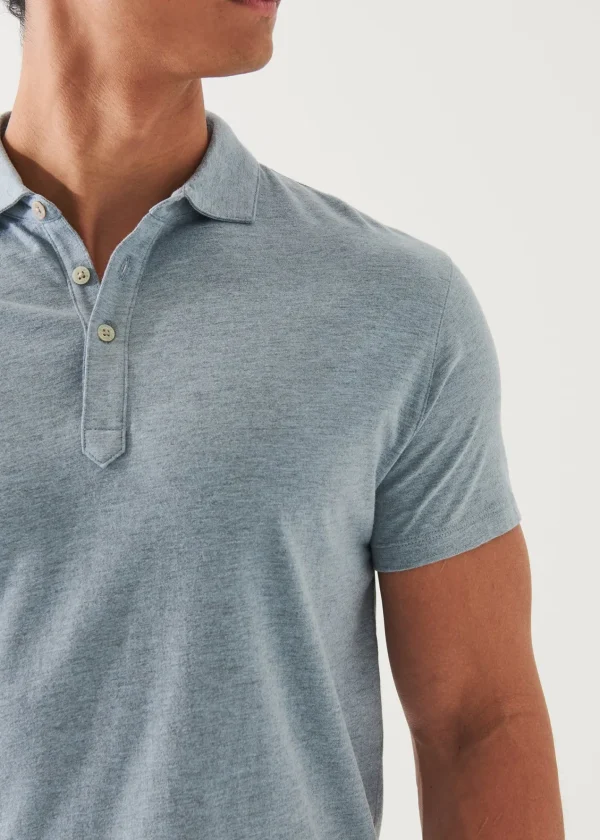 PATRICK ASSARAF Pima Cotton Stretch Overdye Polo | Men Polos