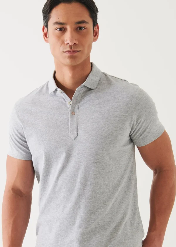 PATRICK ASSARAF Pima Cotton Stretch Overdye Polo | Men Polos