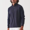 PATRICK ASSARAF Pima Cotton Stretch Piped Zip Mock | Men Sweatshirts & Hoodies