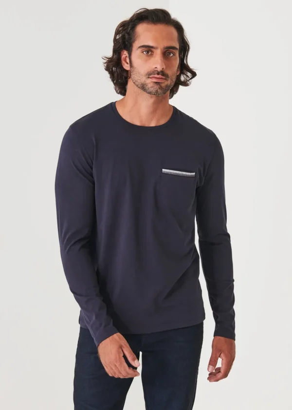 PATRICK ASSARAF Pima Cotton Stretch Pocket T-Shirt | Men T-Shirts