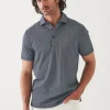 PATRICK ASSARAF Pima Cotton Stretch Printed Polo | Men Polos