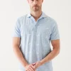 PATRICK ASSARAF Pima Cotton Stretch Printed Polo | Men Polos