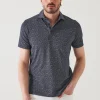 PATRICK ASSARAF Pima Cotton Stretch Printed Polo | Men Polos