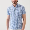 PATRICK ASSARAF Pima Cotton Stretch Printed Polo | Men Polos