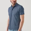 PATRICK ASSARAF Pima Cotton Stretch Printed Polo | Men Polos