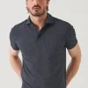 PATRICK ASSARAF Pima Cotton Stretch Printed Polo | Men Polos