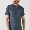 PATRICK ASSARAF Pima Cotton Stretch Printed Shirt | Men Shirts