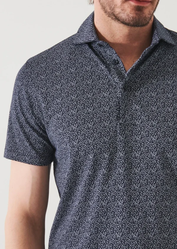 PATRICK ASSARAF Pima Cotton Stretch Printed Polo | Men Polos