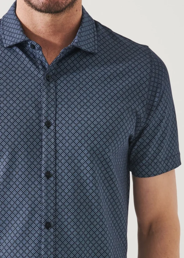 PATRICK ASSARAF Pima Cotton Stretch Printed Shirt | Men Shirts