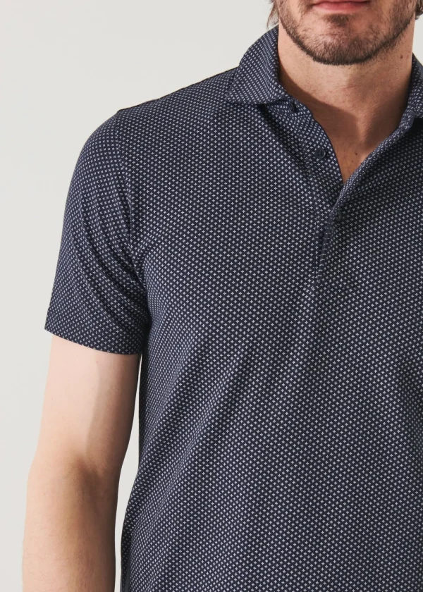 PATRICK ASSARAF Pima Cotton Stretch Printed Polo | Men Polos