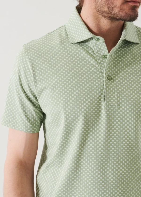 PATRICK ASSARAF Pima Cotton Stretch Printed Polo | Men Polos