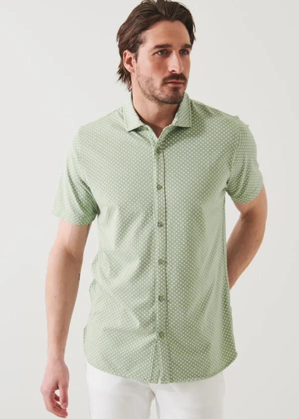 PATRICK ASSARAF Pima Cotton Stretch Printed Shirt | Men Shirts